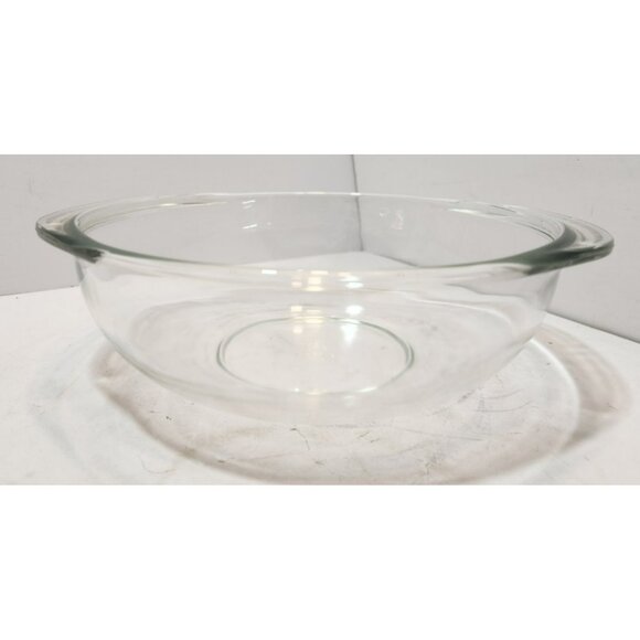 Vintage Classic Pyrex Clear Glass Bowl Nesting Set w/Handles 23 & 24 1.5 & 2 QT - Picture 8 of 15